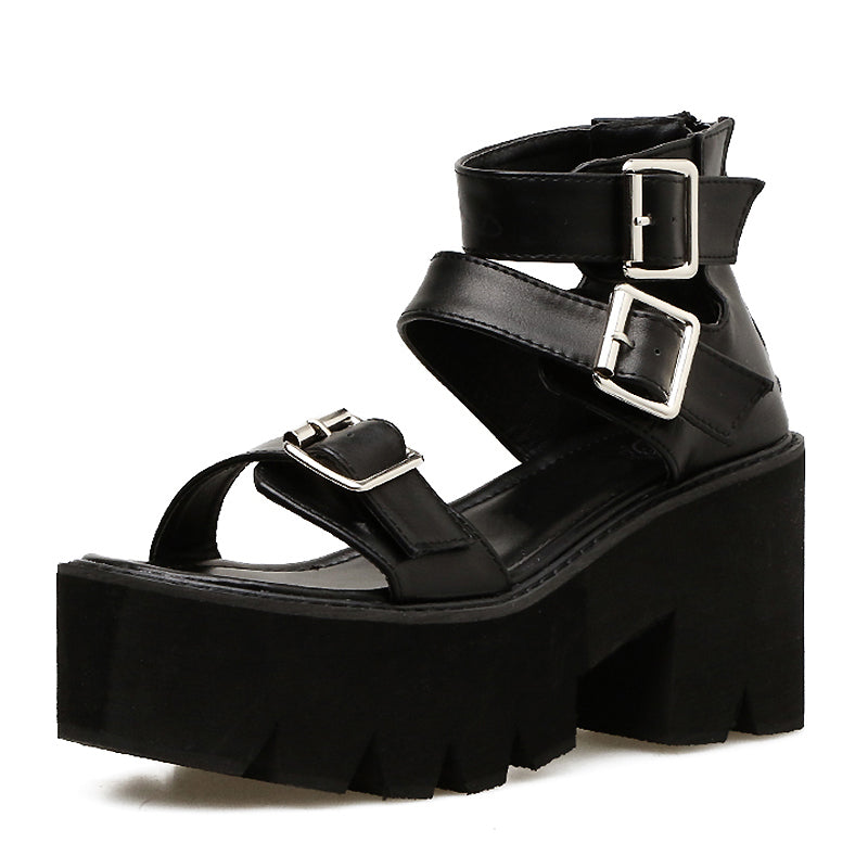 Ankle Strap Alternative Fashion Women's Sandals / Open Toe Platform Shoes with High Thick Heels