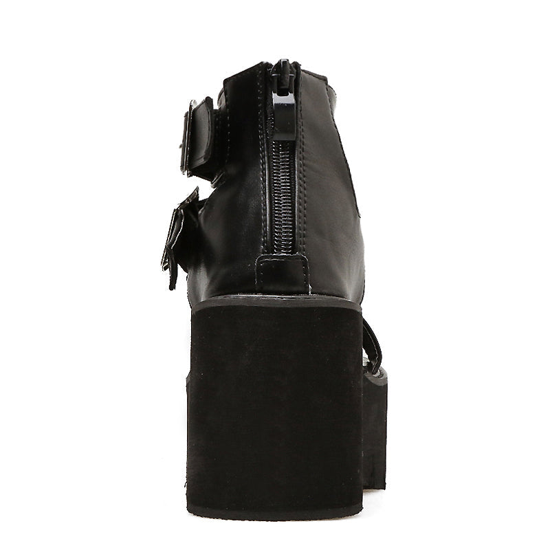 Ankle Strap Alternative Fashion Women's Sandals / Open Toe Platform Shoes with High Thick Heels