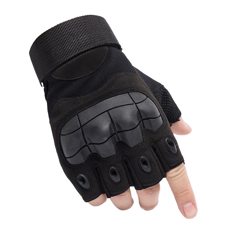Army Men Tactical Gloves / Sports Half Finger Military Combat Anti-Slip Carbon Fiber Shell Rock