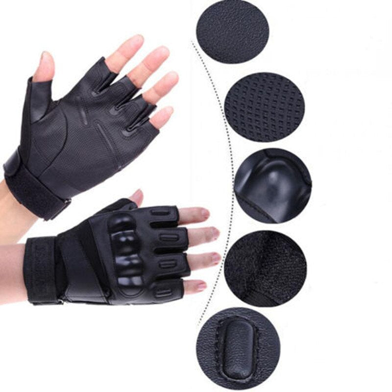 Army Tactical Gloves / Outdoor Sports Half Finger Combat Motorcycle Rock Style brutal Unisex Gloves