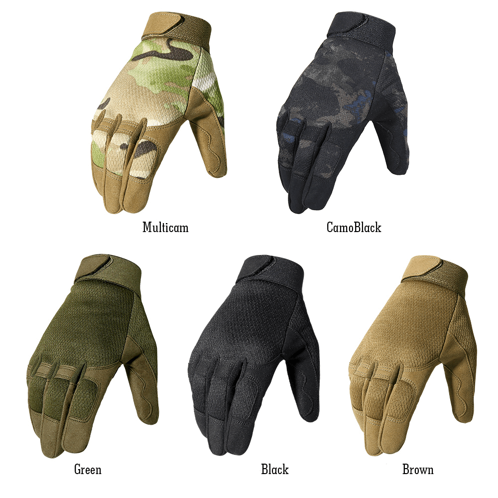 Assault Men's and Women's Warm Gloves / Anti-slip Thermal Army Combat Full Finger Tactical Gloves