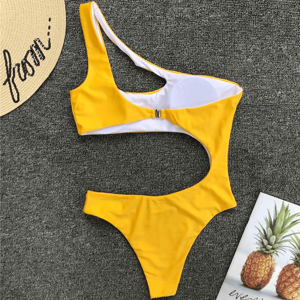 Asymmetric Bikinis For Women / Sexy One Piece Swimsuit / Stylish Female Monokini