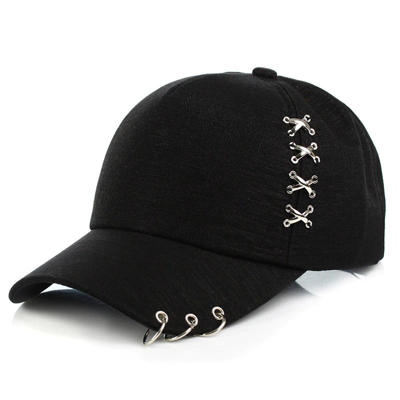 Baseball Cap with Rings / Rave outfits Accessory