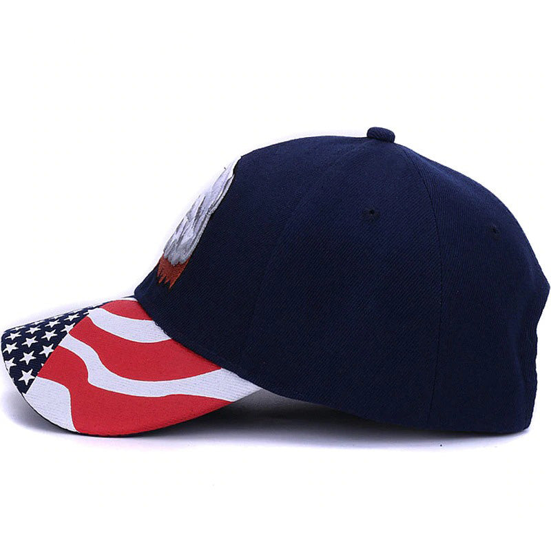 Baseball Unisex Cap With Eagle Embroidery / Cool Cap For Everybody