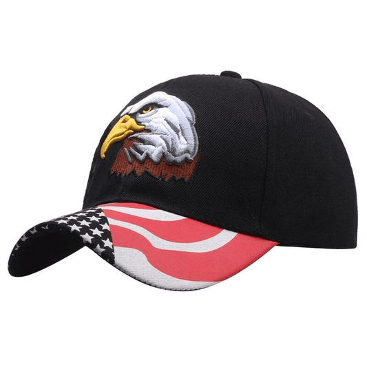 Baseball Unisex Cap With Eagle Embroidery / Cool Cap For Everybody