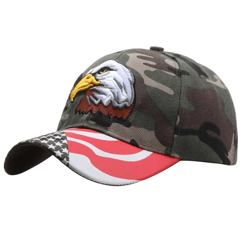 Baseball Unisex Cap With Eagle Embroidery / Cool Cap For Everybody
