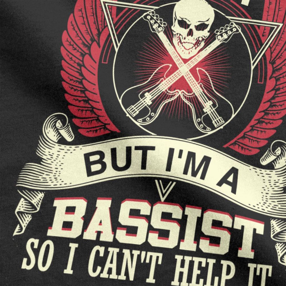 Bass Guitar T-Shirts / Rock Style Men Music Vintage Band Tees / Alternative Clothing