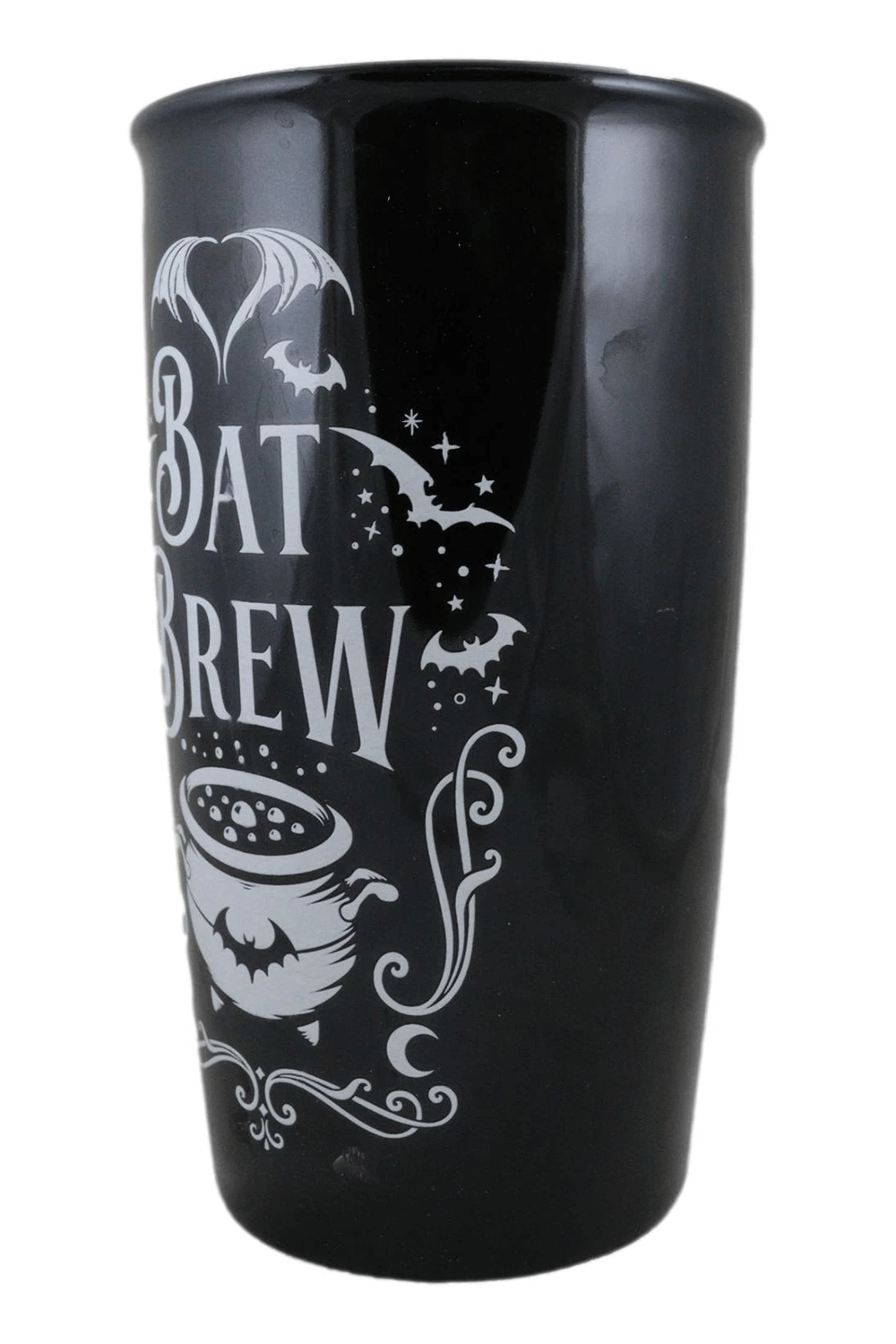 Bat Brew Double Walled Travel Ceramic Mug with Lid