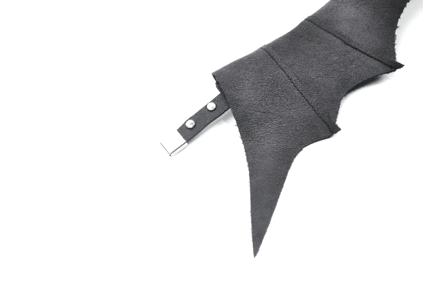 Bat Wing Faux Leather Choker Collar with Star Charm Ring