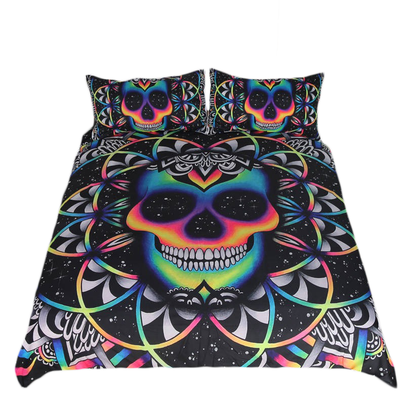 Bedding Set of 3pcs Watercolor Witchcraft / Mandala Saucerman Bedspreads