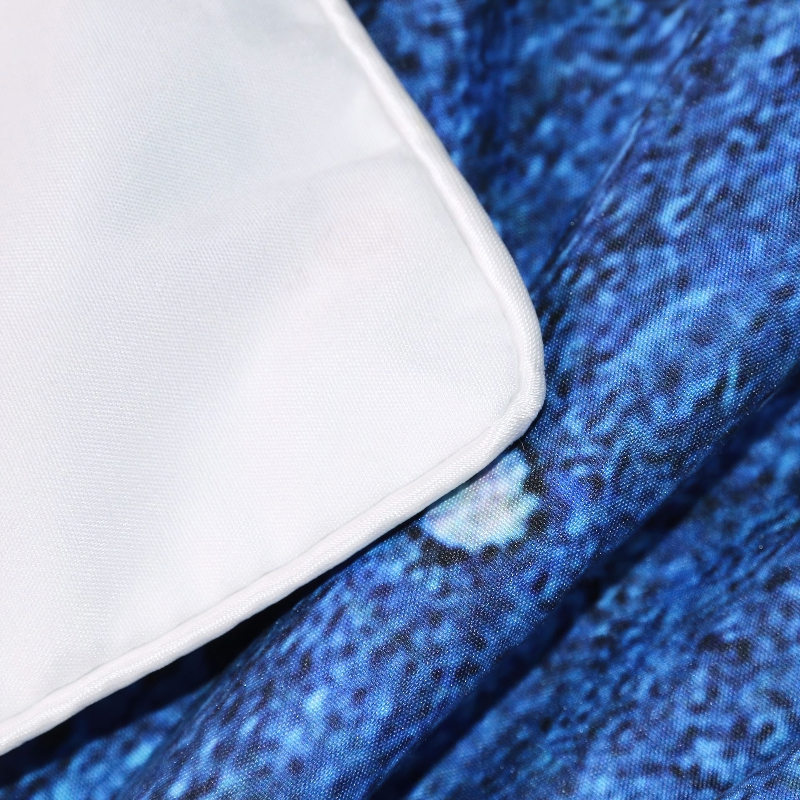 Bedding Set with Printed Feather Blue Dreamcatcher / Bedclothes Queen Size / Home Textiles