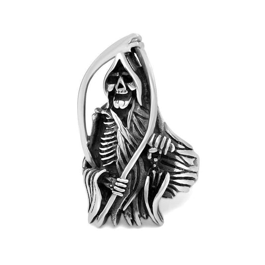Big Skeleton Ring / Stainless Steel Vintage Jewelry / Biker Accessories