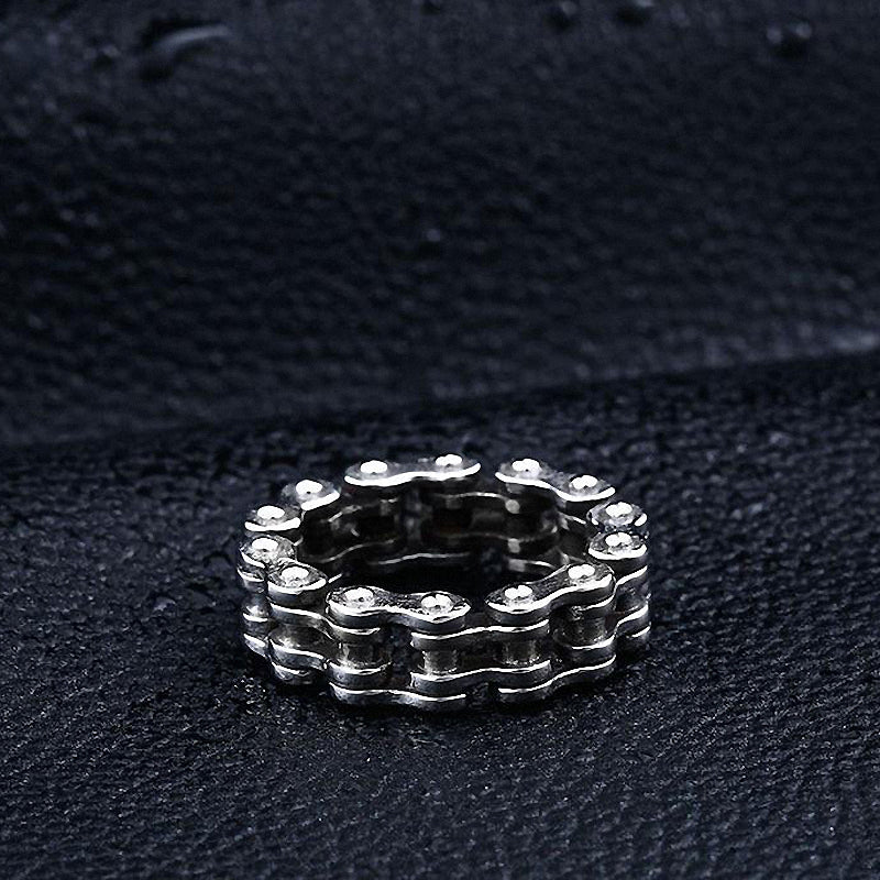 Biker Chain Stainless steel Ring / Rock Style Jewelry For Men and Women