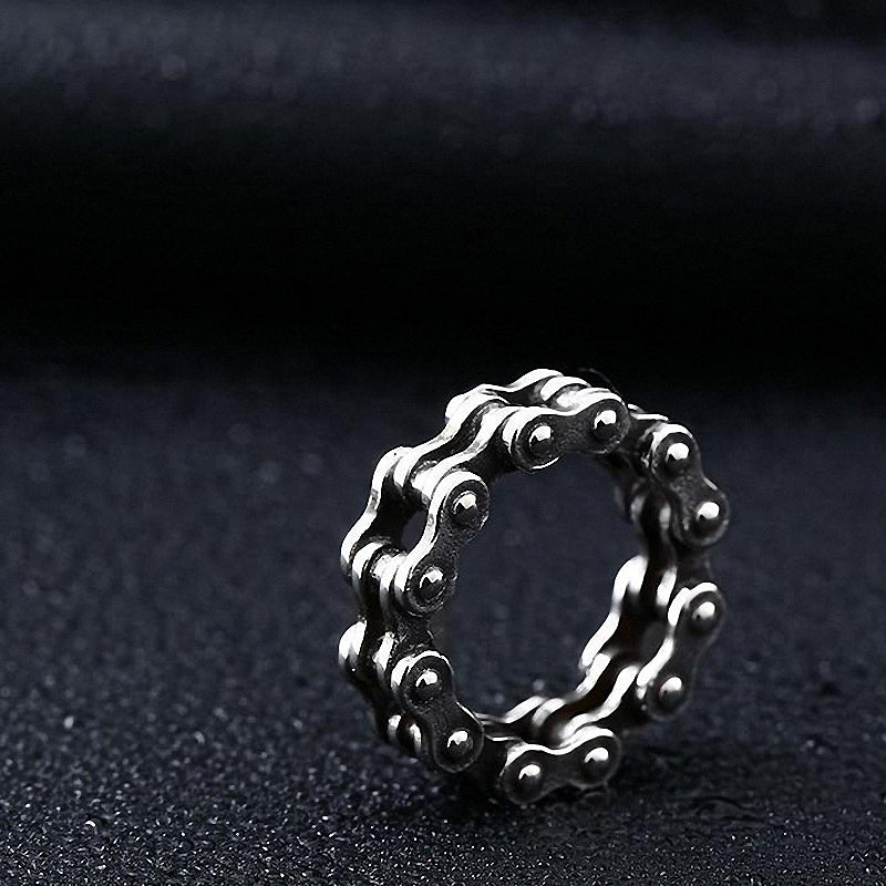 Biker Chain Stainless steel Ring / Rock Style Jewelry For Men and Women