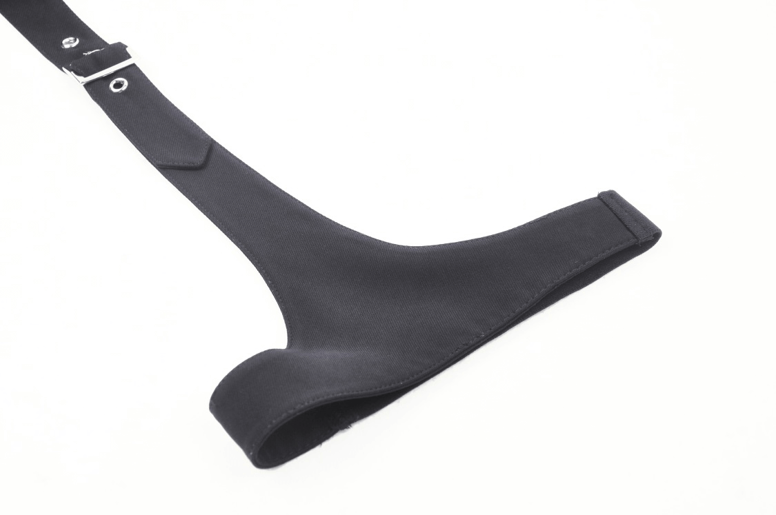 Black Asymmetrical Pleated Punk Skirt with Safety Pins