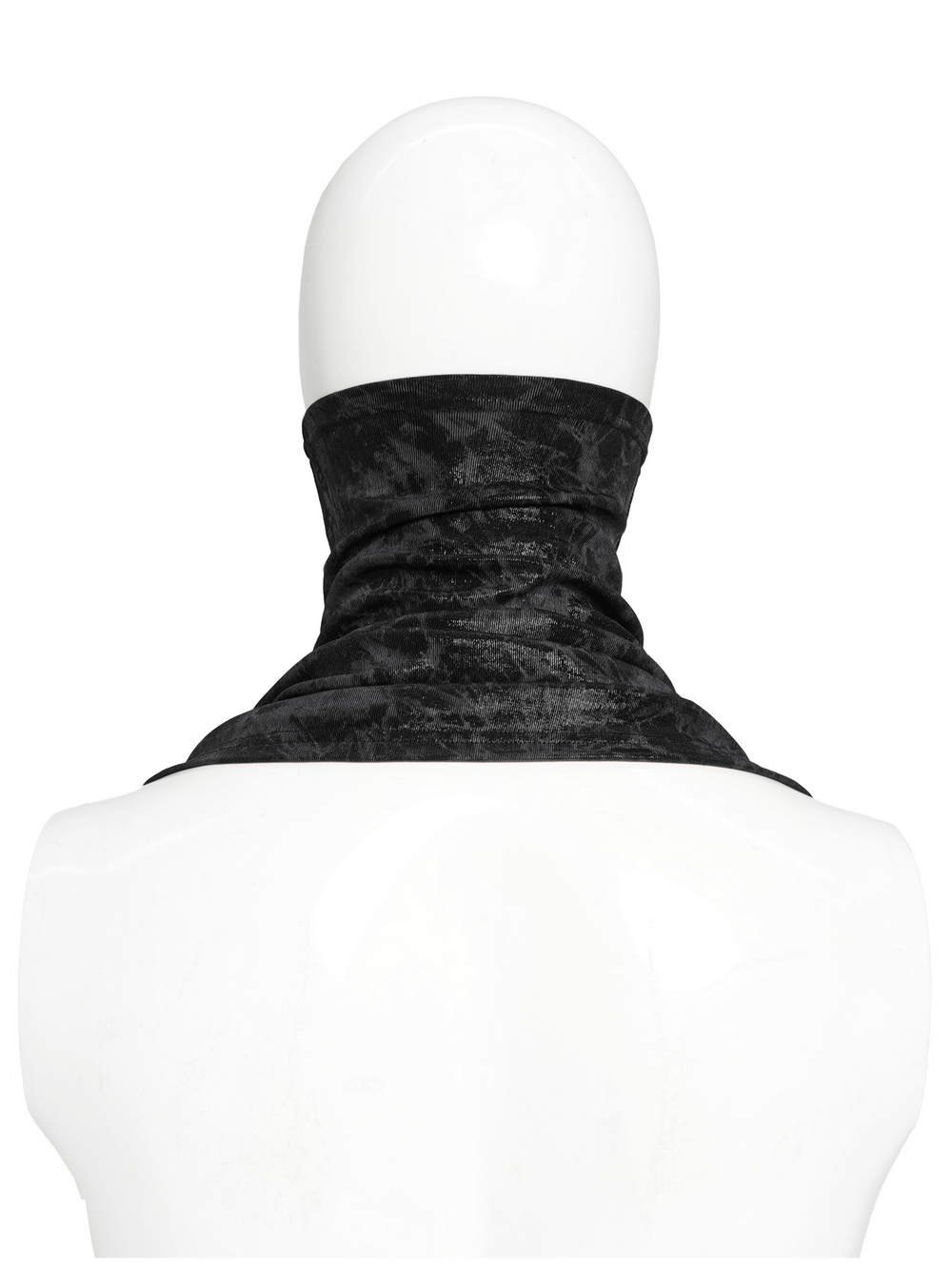 Black Crushed Neck Scarf for Gothic and Alternative Fashion