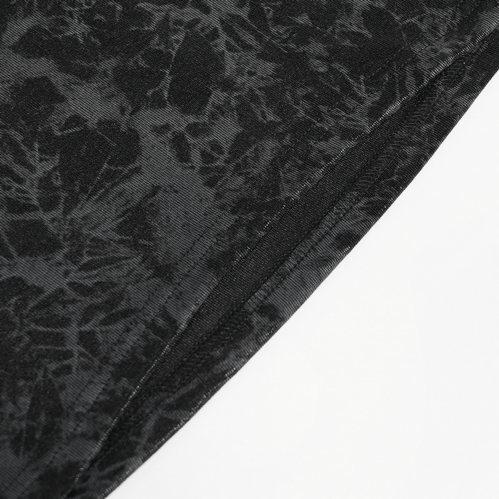 Black Crushed Neck Scarf for Gothic and Alternative Fashion