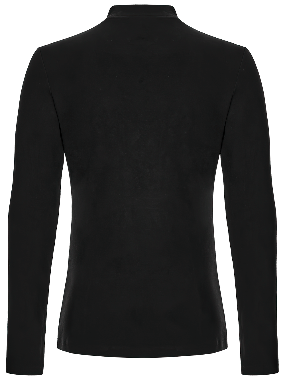 Black Cyberpunk Long Sleeve Top with Textured Panels