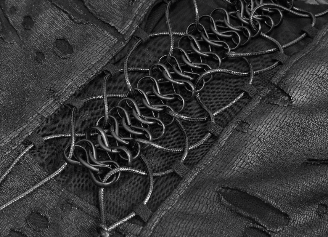 Black 'Dragon Spine' Gothic Dress / Women's Dark Shadow Long Sleeve Irregular Hem Dress