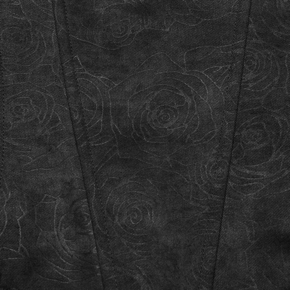 Black Goth Corset Cami with Adjustable Straps and Zipper