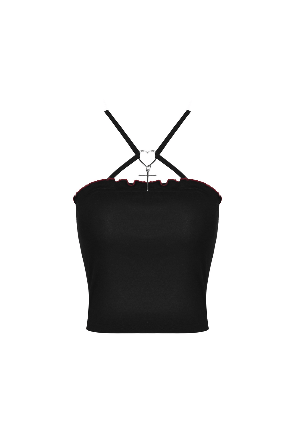 Black Gothic Batwing Crop Top - Punk Rock Style