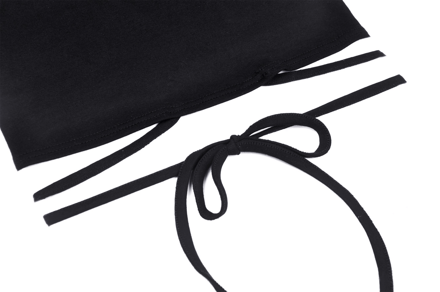 Black Gothic Crop Top with Chain Detail Straps