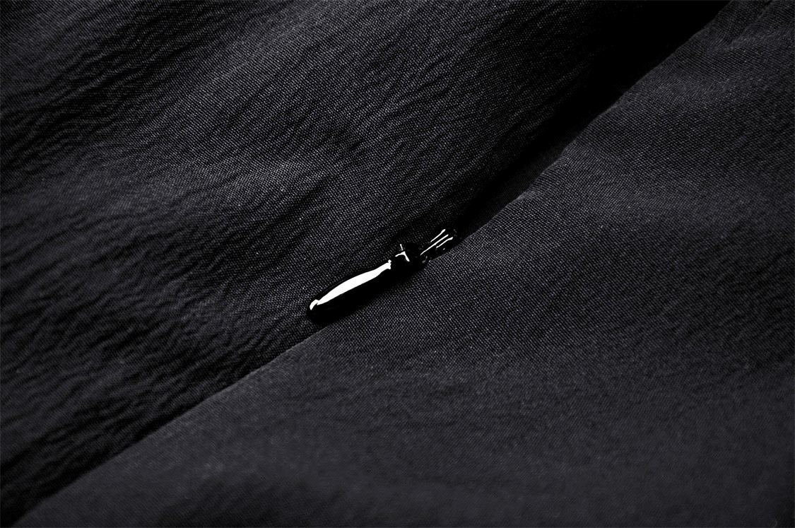 Black Gothic Lace High-Low Dress with Fringe Detailing