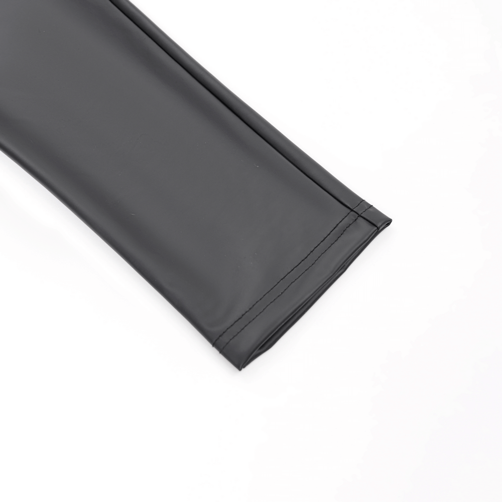 Black Gothic Lace-Up Pants with Grommet Details and Ties