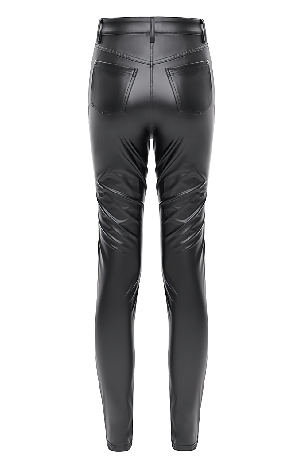 Black Gothic Lace-Up Pants with Grommet Details and Ties