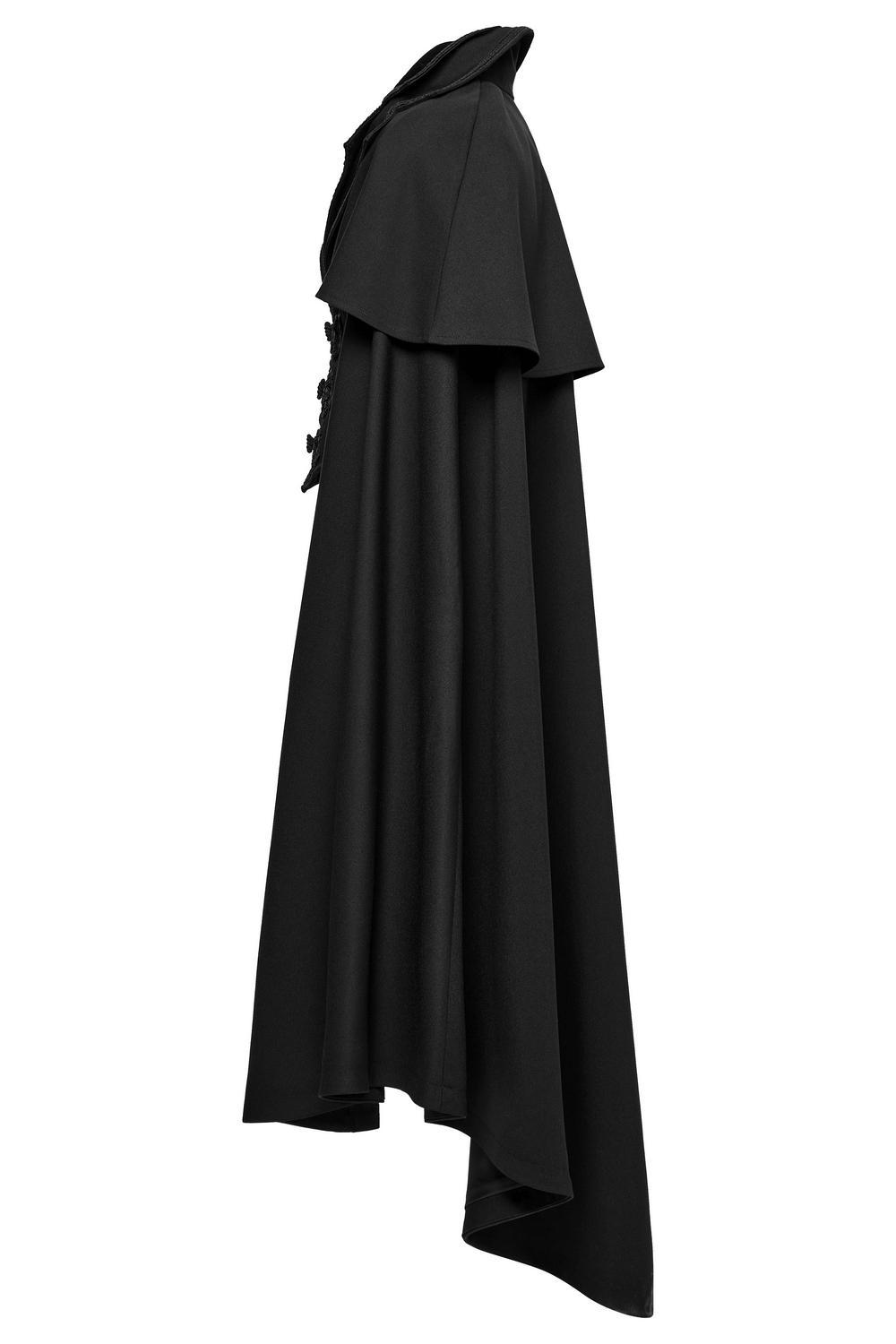 Black Gothic Vampire Cloak with Double Layered Collar