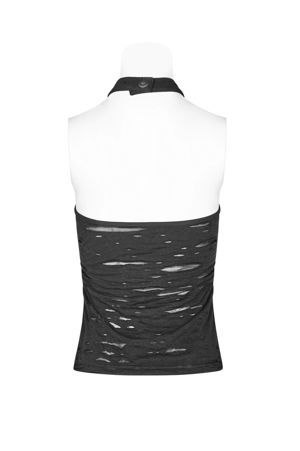 Black Halter Crop Camisole with Chain Neck Detail