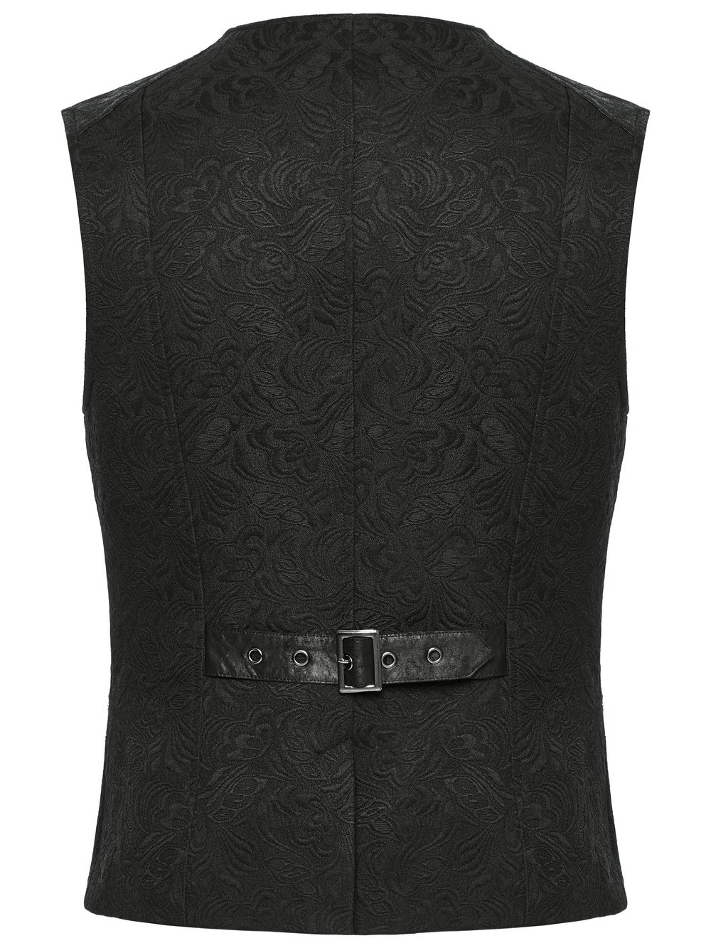 Black Jacquard Dragon Scale Gothic Waistcoat for Men