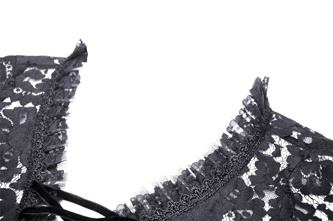 Black Lace Bolero Shrug Top with Bell Sleeves