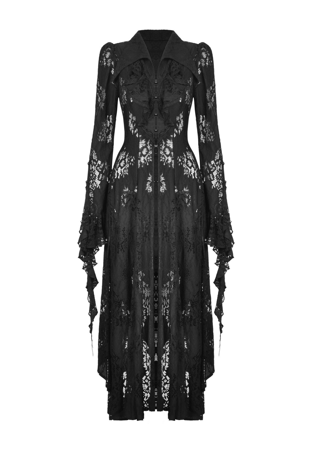 Black Lace Cape with Daring Cutouts - Gothic Romance