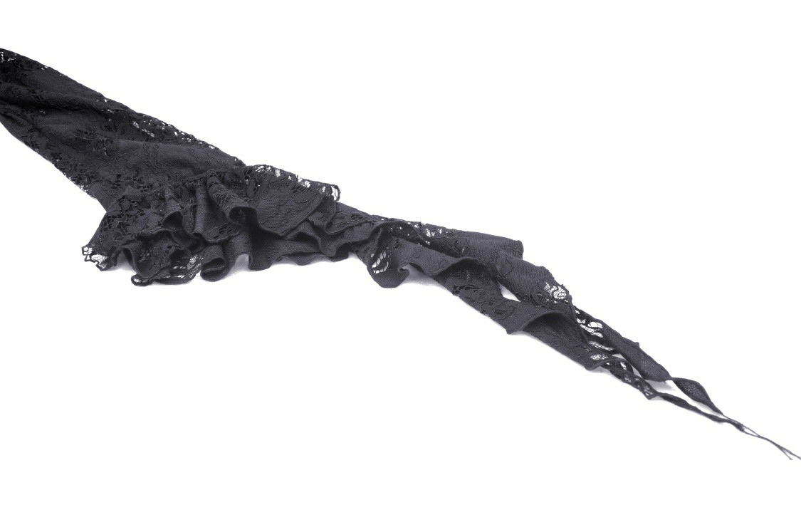 Black Lace Cape with Daring Cutouts - Gothic Romance