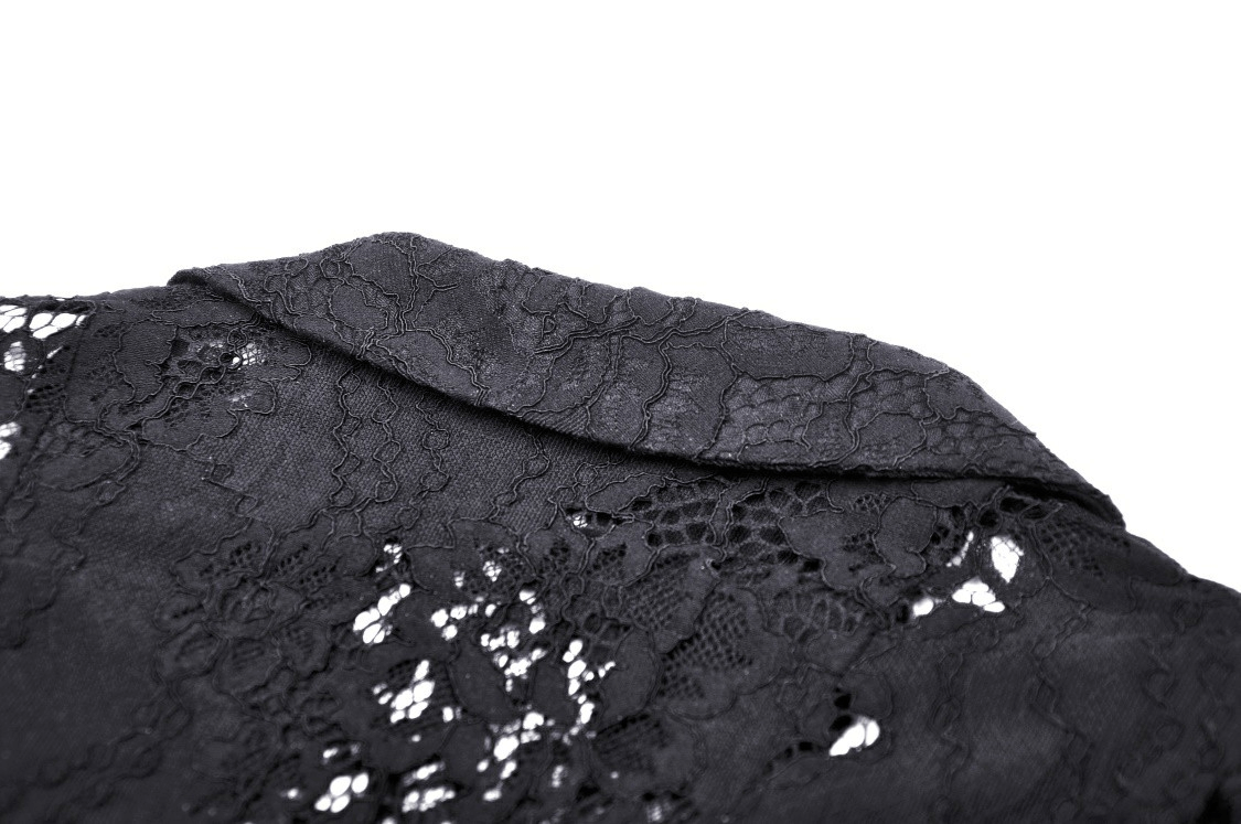 Black Lace Cape with Daring Cutouts - Gothic Romance