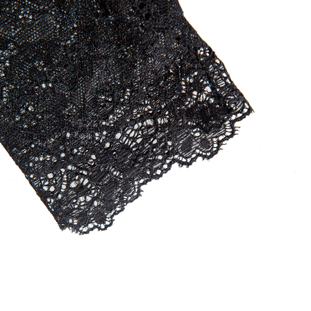 Black Lace Victorian-Inspired Fashion Gloves