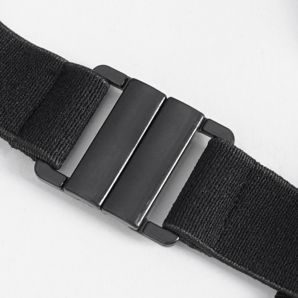 Black Ladies Vinyl Lace-Up Strappy Bodysuit with Choker