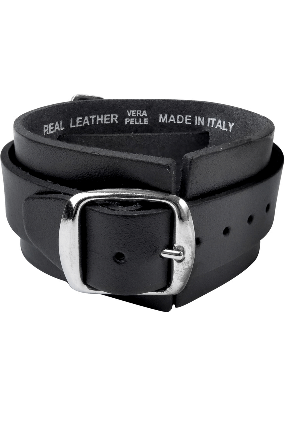 Black Norse Thor Hammer Wide Leather Bracelet