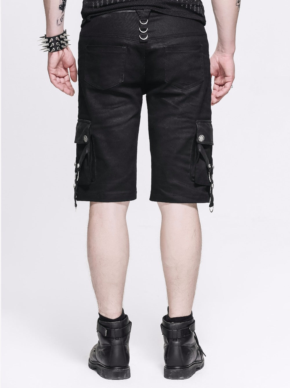 Black Rock Style Shorts / Men's Alternative Fashion Gothic Outfits