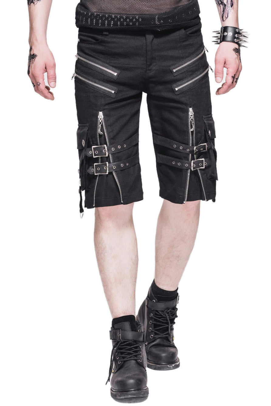 Black Rock Style Shorts / Men's Alternative Fashion Gothic Outfits