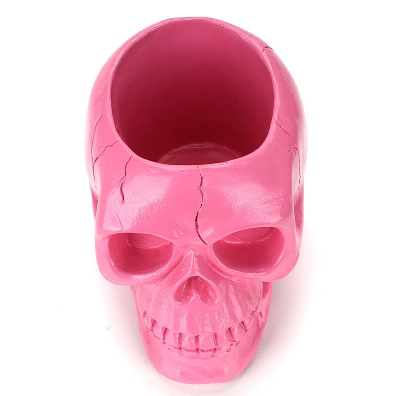 Black Skull Desktop Pen Holder / Office Storage Case for Pens and Pencils / Home Decoration