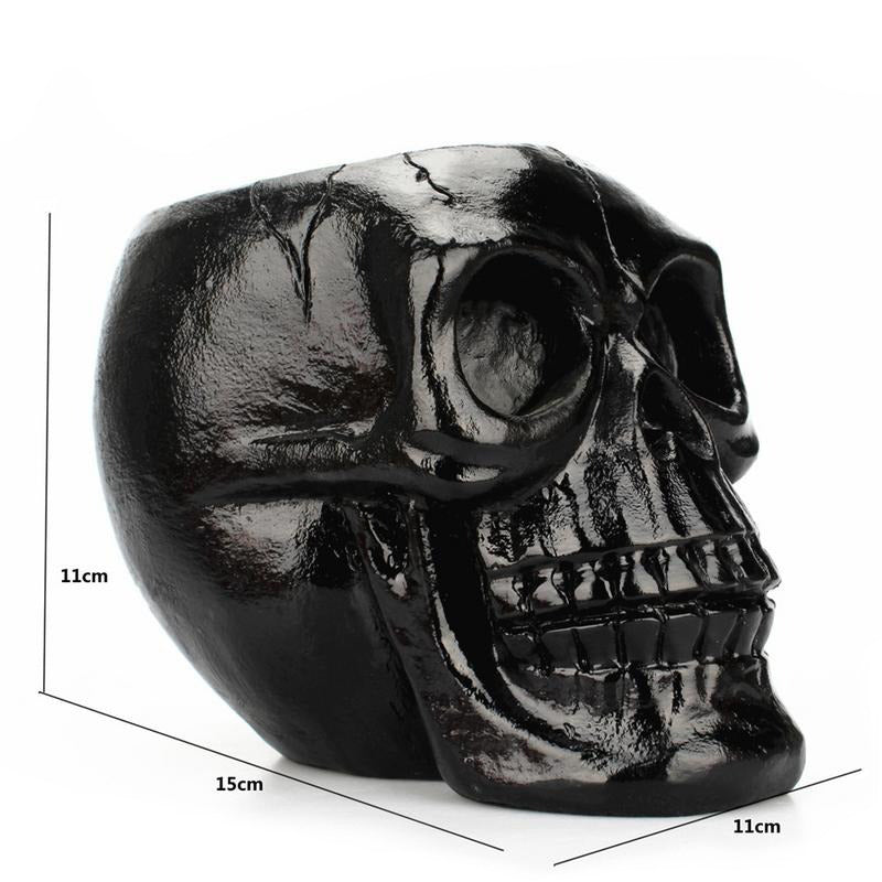 Black Skull Desktop Pen Holder / Office Storage Case for Pens and Pencils / Home Decoration