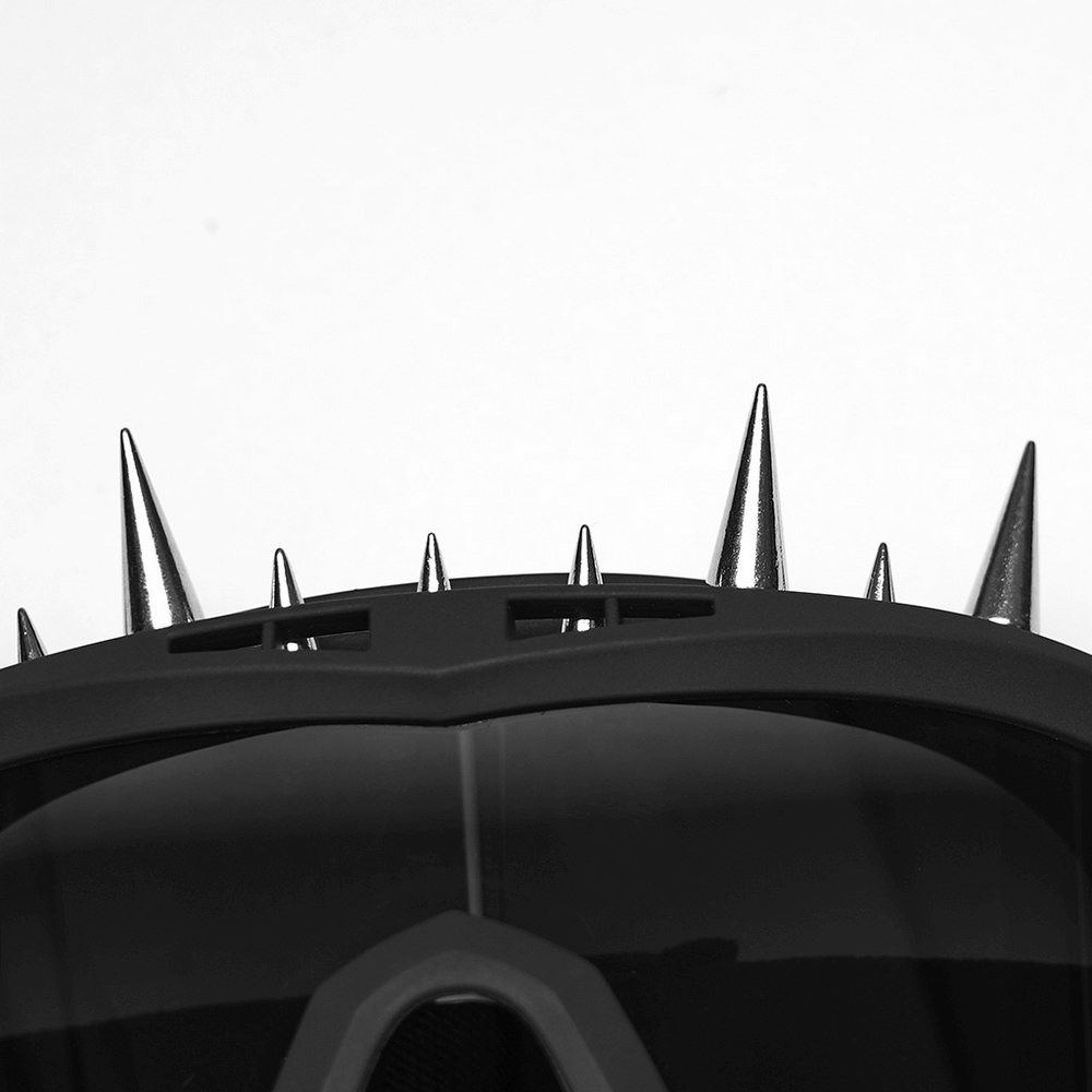 Black Spiked Punk Glasses with Adjustable Elastic Strap