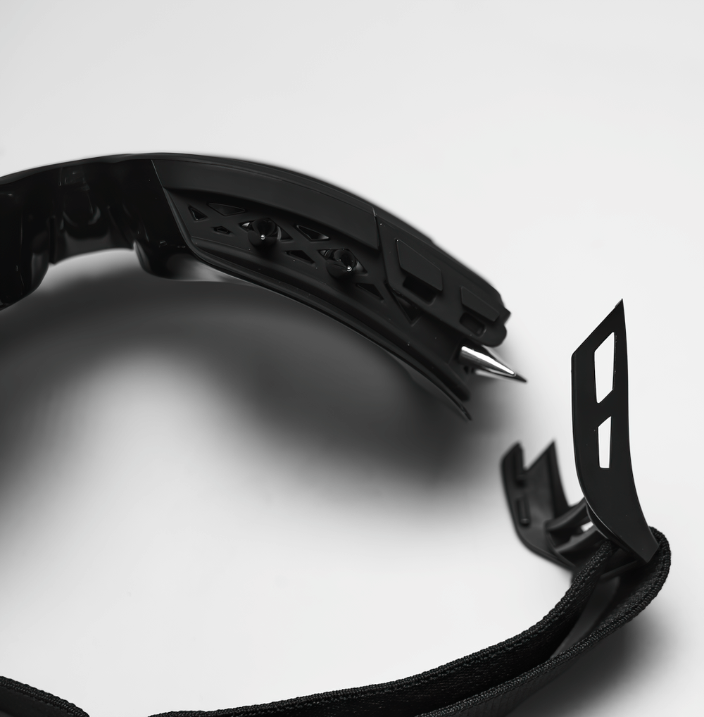 Black Spiked Punk Glasses with Adjustable Elastic Strap