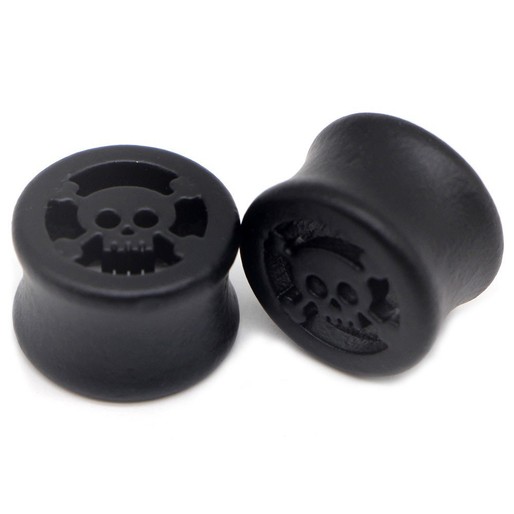 Black Star Plugs and Tunnels / Earrings Stretcher / Wood Expander Body Piercing Gauge