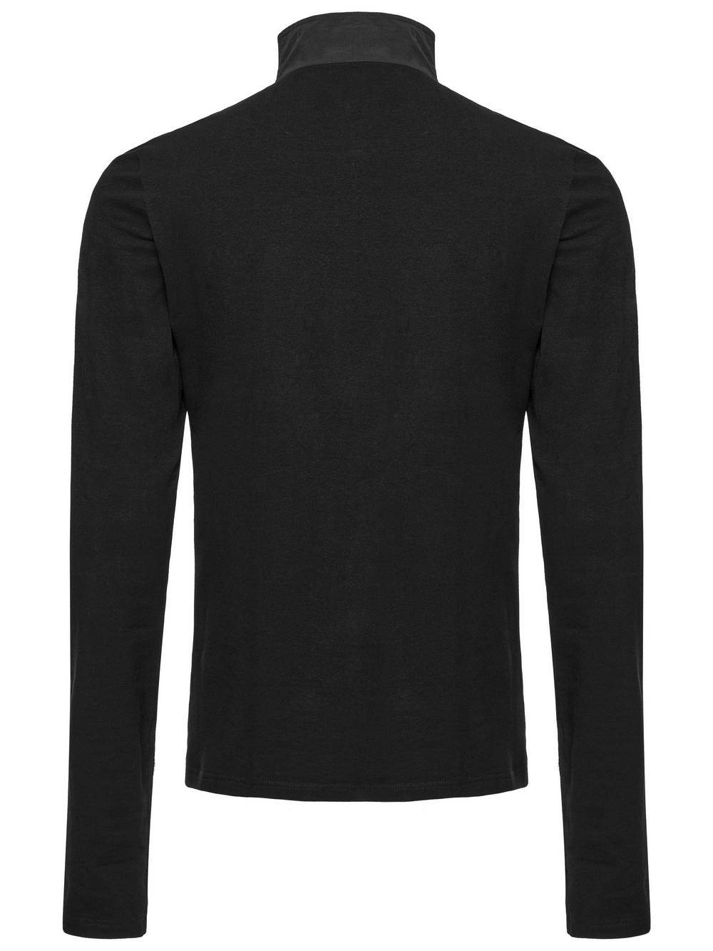 Black Techwear Zippered Sweatshirt with Shoulders Buckles