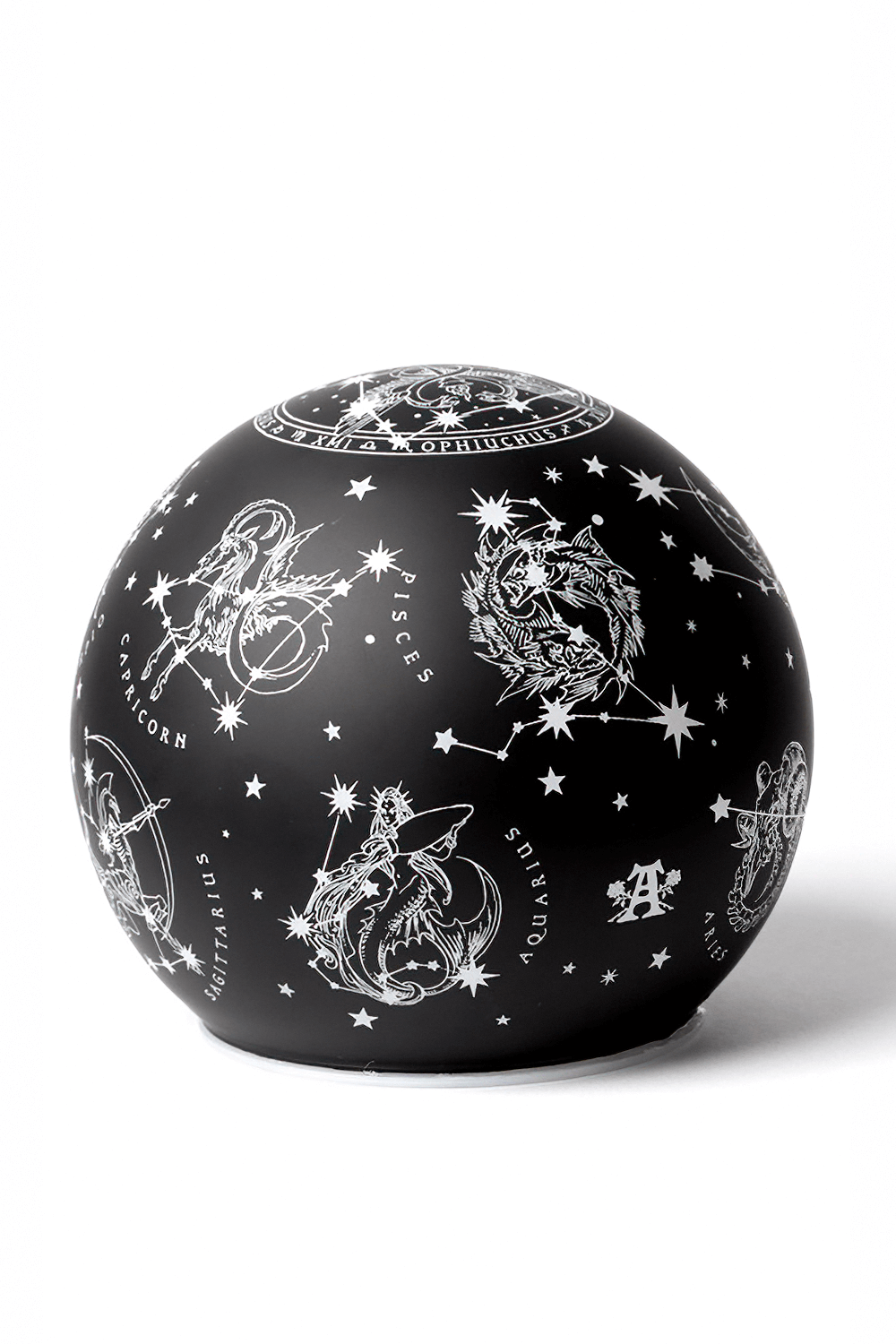 Black Zodiac Globe Lamp with Star Map Design - Home Decor