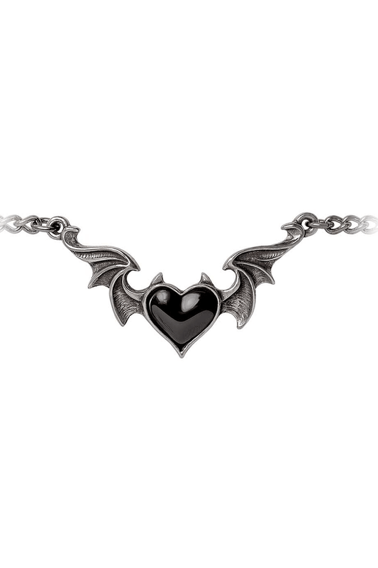 Blacksoul Bracelet Gothic Winged Heart Design Wristwear