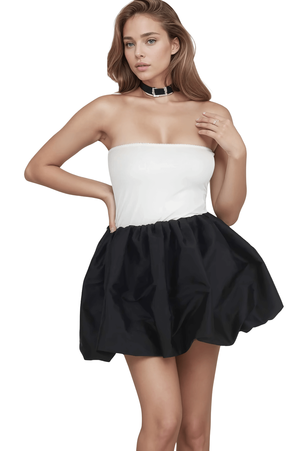 Bobbijo Black Bubble Mini Skirt for Gothic and Party Style